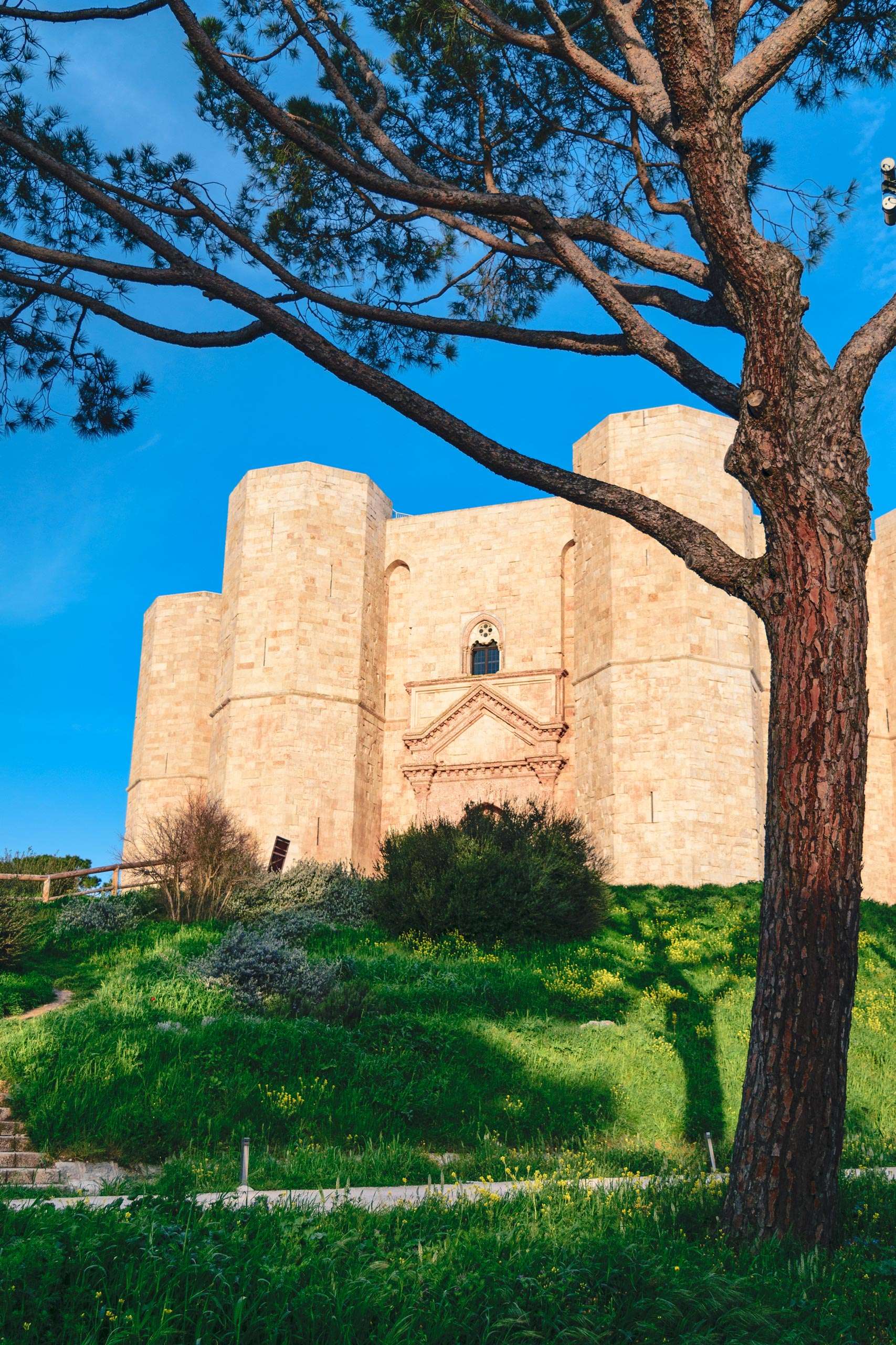 Detail of Castel del Monte with blue sky | National Park of Alta Murgia