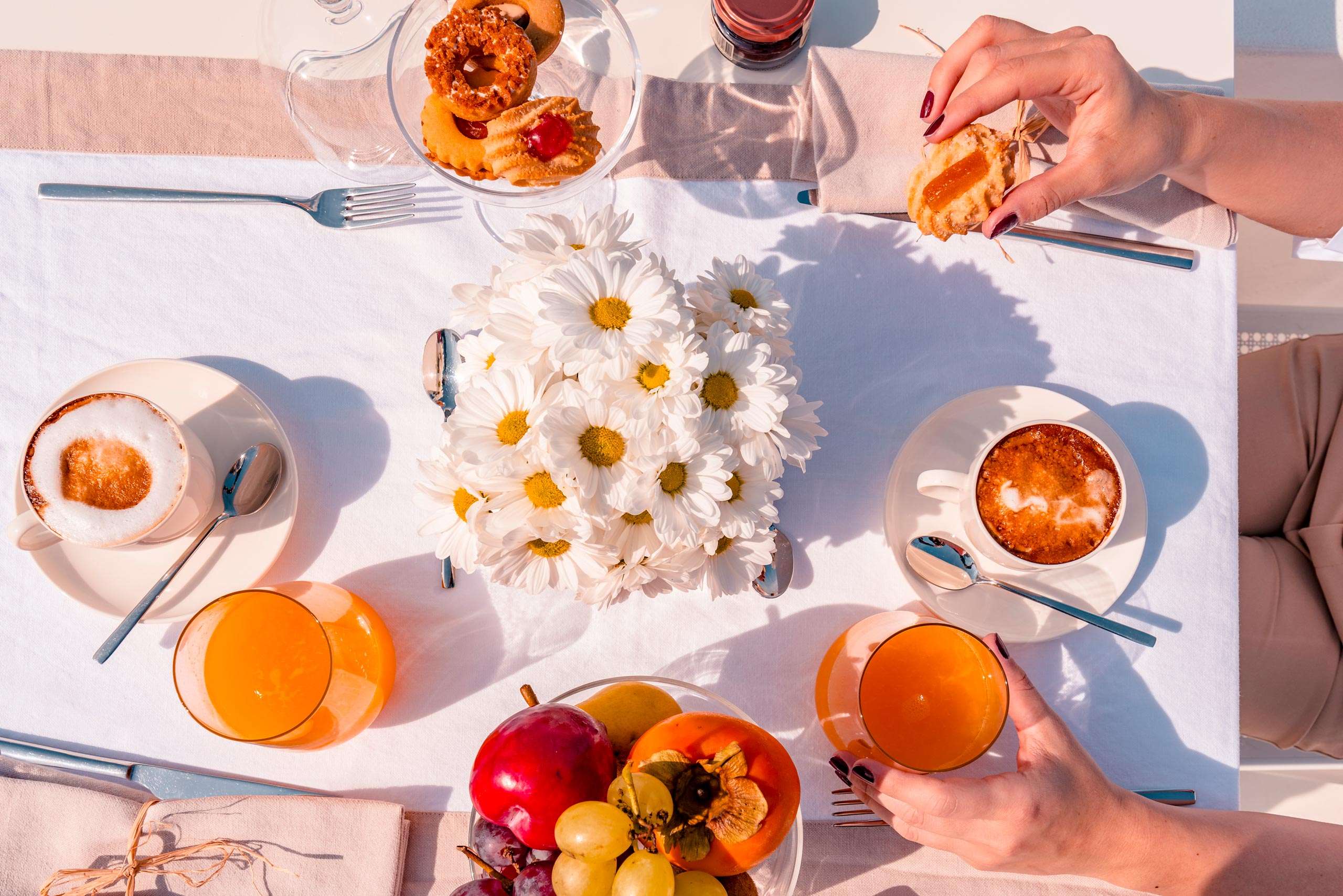 Colorful breakfast at San Michele Suite with its luxury suites in Polignano a Mare