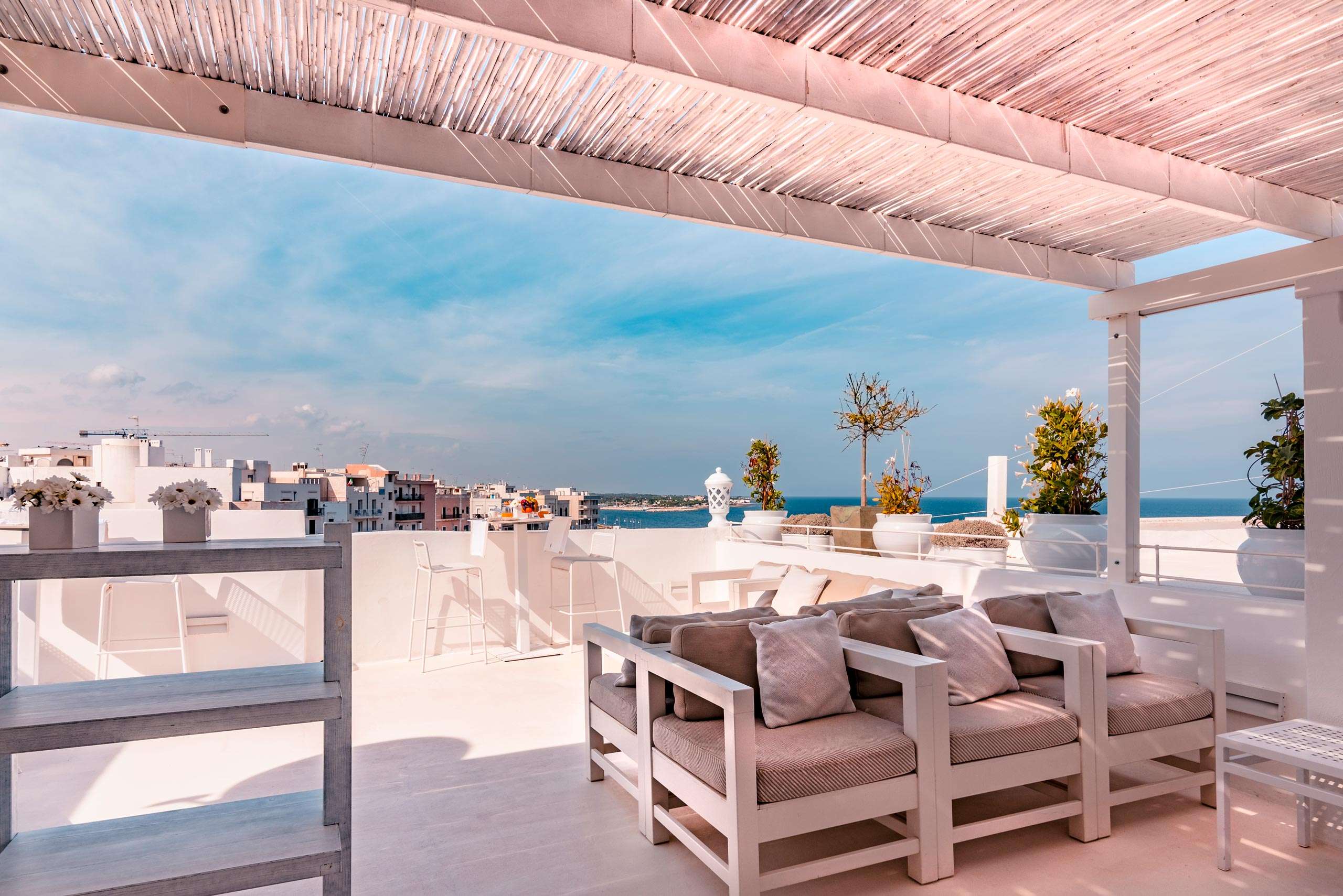 Terrace at San Michele Suite with its luxury suites in Polignano a Mare