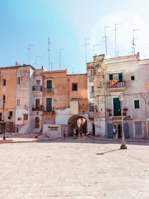 Panoramic of the old town of Bari city.