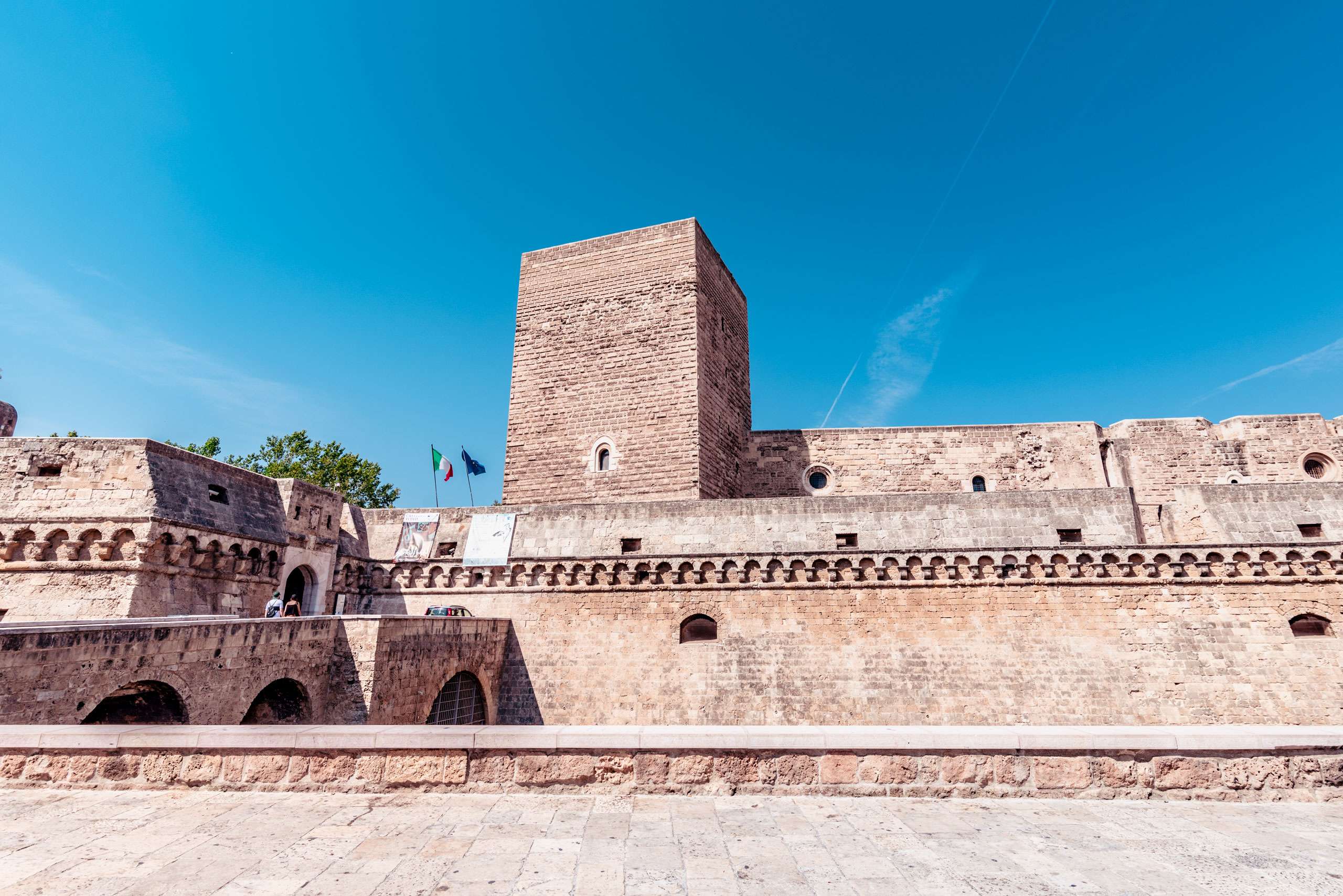 Swabian Castle in the old town of Bari city.