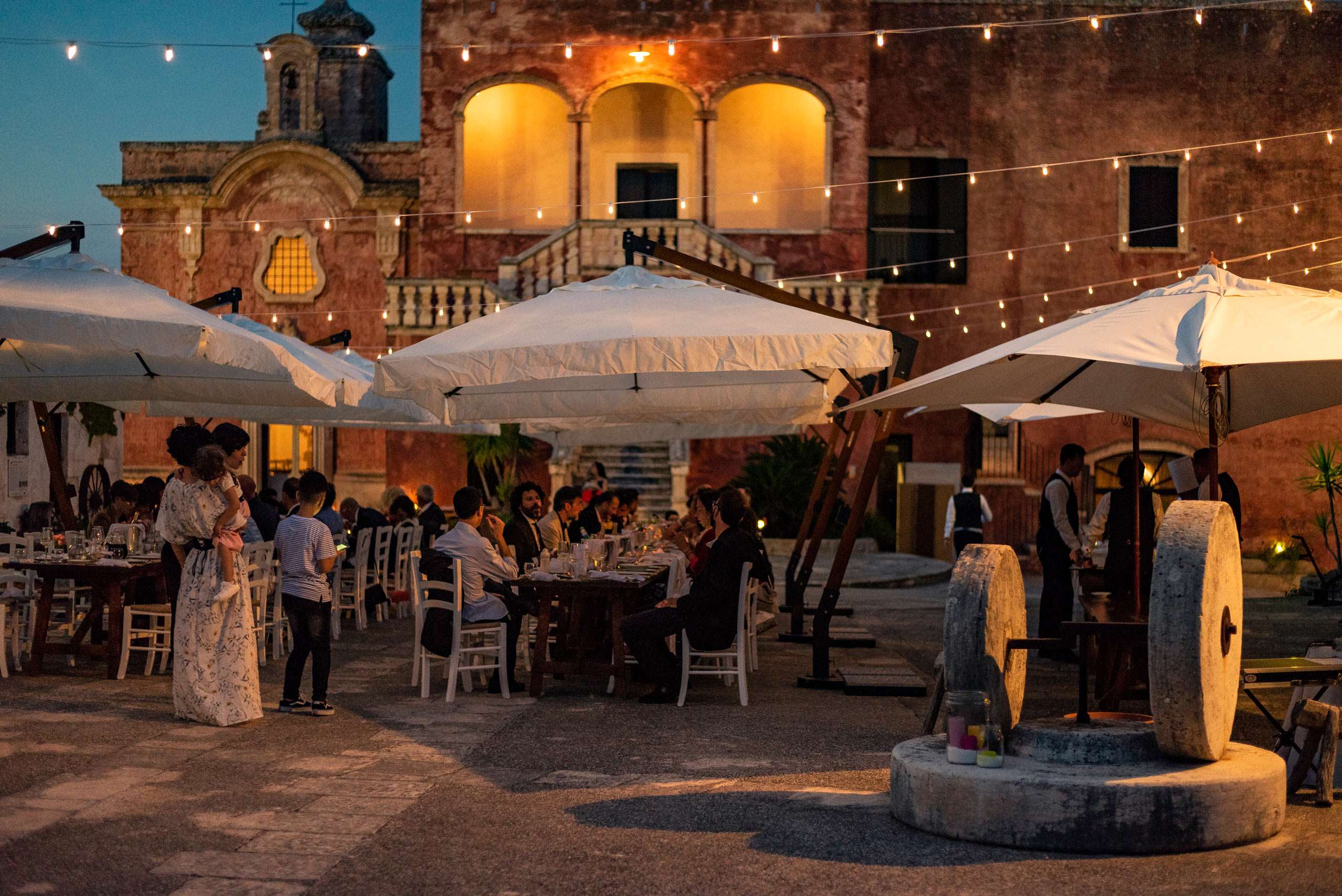 A wedding in Puglia by night at Masseria Spina Resort