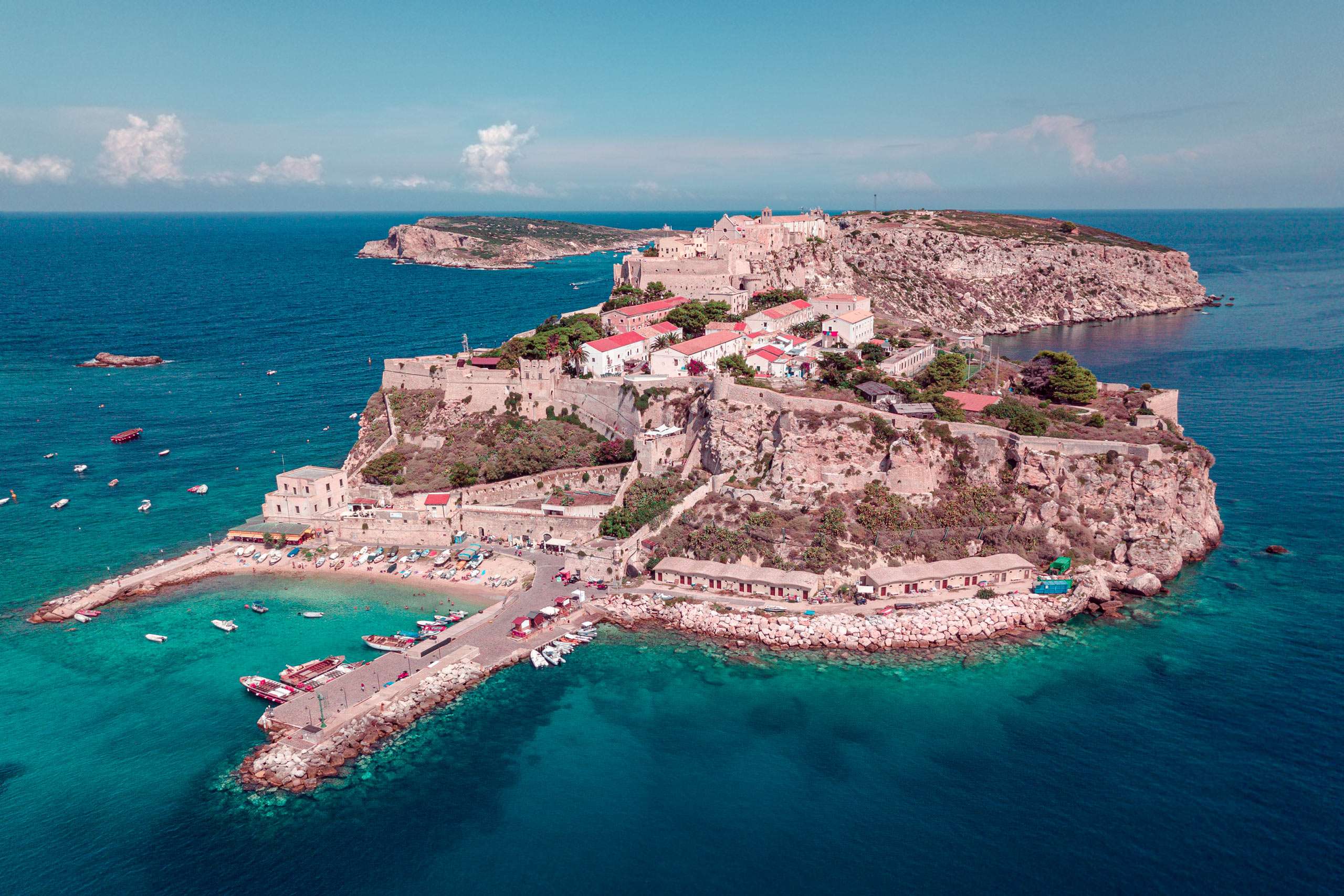 The drone view of the San Nicola Island | Tremiti Islands | Puglia