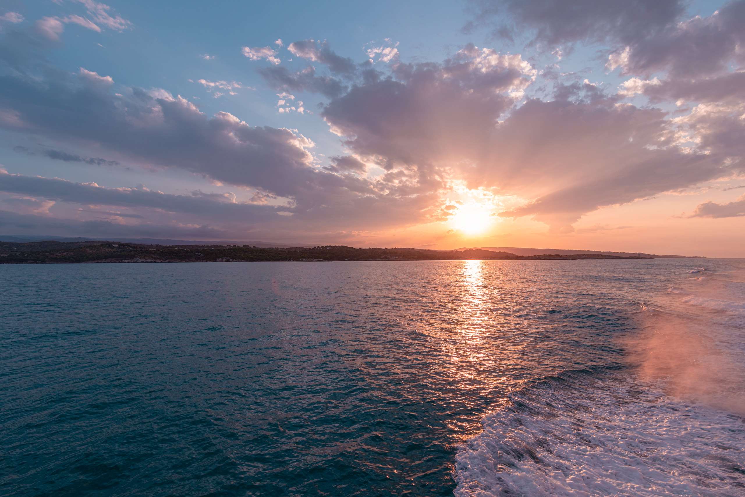 The sunset from the ferry to the Tremiti Islands | Puglia