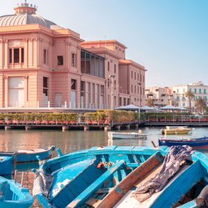 The Margherita Theatre with the local boats | Bari city tour, Puglia, Italy
