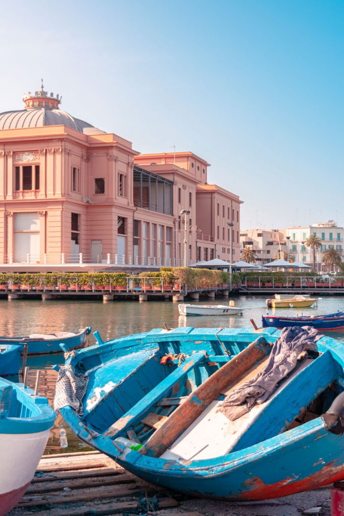 The Margherita Theatre with the local boats | Bari city tour, Puglia, Italy